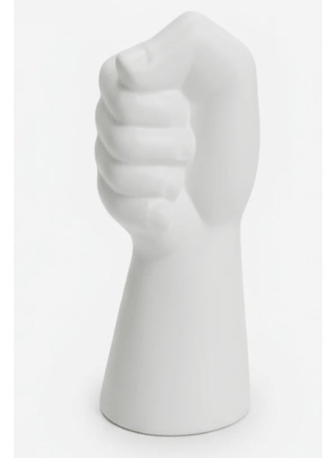 AKDC Creative Hand-Shaped Ceramic Decorative Vase – Elegant White Artistic Home Décor Accent, 20 × 10 cm - Image 4
